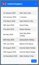 Holidays